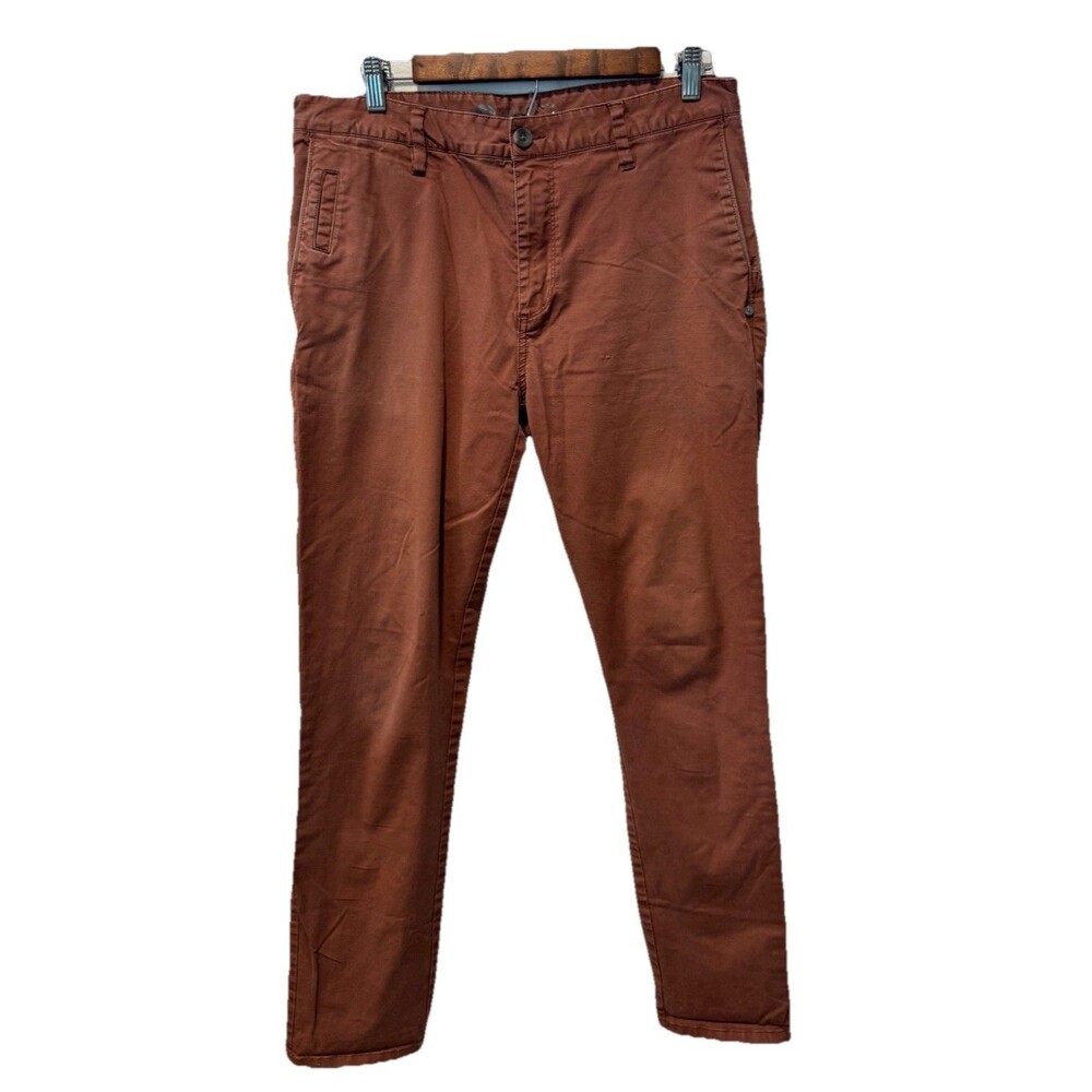 Vuori‎ Collins Mens Rust Orange Stretch Performance Chino Pants Style V433 Sz 33